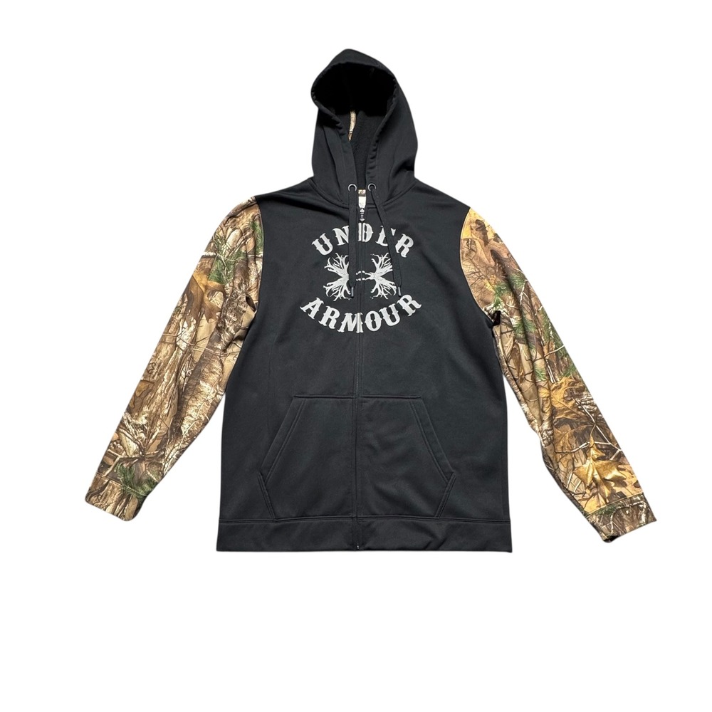 Under Armour Full‎ Zip Hooded
Sweatshirt Mens Medium Black Camo
Hunting Outdoors